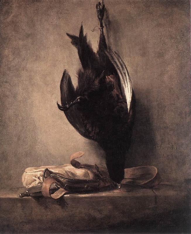 jean-Baptiste-Simeon Chardin Still-Life with Dead Pheasant and Hunting Bag China oil painting art